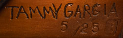 Modern signature of Tammy Garcia, Santa Clara Pueblo Artist