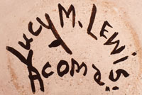 Artist Signature of Lucy Martin Lewis, Acoma Pueblo Potter