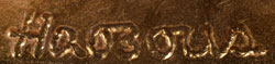 Artist Signature of Bob Haozous, Chiricahua Apache Sculptor