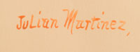Artist Signature of Julián Martinez Pocano - Coming of the Spirits