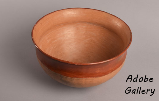 Red Mica Pottery Serving Bowl made from Earthenware Clay