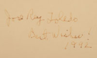 Artist signature of José Rey Toledo Jemez Pueblo Artist