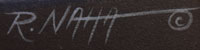 Artist Signature of Raymond Naha, Hopi Pueblo Painter