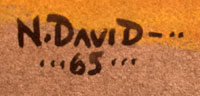Signature of Neil Randall David, Sr., Hopi-Tewa Artist