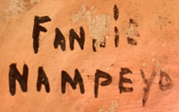 Artist Signature of Fannie Polacca Nampeyo, Hopi-Tewa Potter