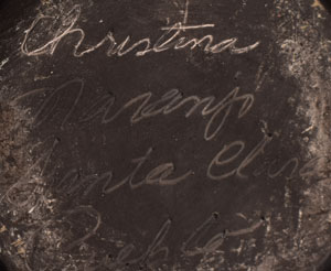 Artist Signature of Christina Naranjo, Santa Clara Pueblo Potter