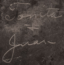 Artist Signatures of Tonita Martinez Roybal (1892-1945) and Juan Cruz Roybal (1896-1990)