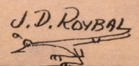 Artist Signature of José Disiderio “J. D.” Roybal (1922-1978) Oquwa - Rain God