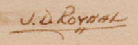 Artist Signature of José Disiderio (J. D.) Roybal  Oquwa - Rain God