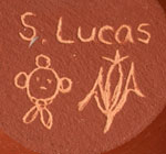 Artist Signature and Hallmark image of Steve Lucas, Koyemsi, Hopi-Tewa Potter