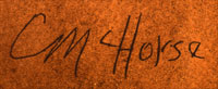 Artist Signature of Christine Nofchissey McHorse, Diné of the Navajo Nation Potter