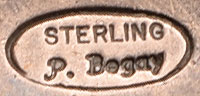 Artist Hallmark stamp of J. P. Begay or P. J. Begay, Diné Silversmith
