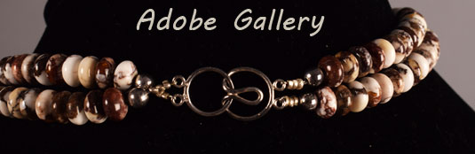 A simple loop system secures this necklace.