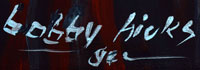 Signature of Bobby Hicks, Diné Artist