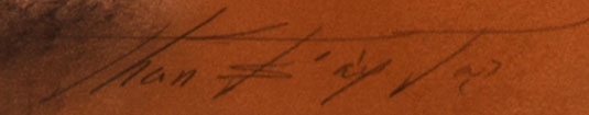 Artist Signature of Tommy Edward Montoya, Ohkay Owingeh Pueblo Painter