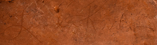 Artist Signature of Linda K. Wilson, Diné Potter