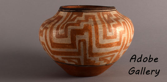 Alternate direct side view of this water jar from Laguna Pueblo.