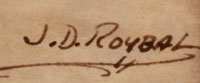 Signature of J.D. Roybal, San Ildefonso Pueblo Painter