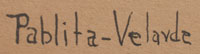 Artist Signature of Pablita Velarde, Santa Clara Pueblo Painter