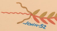 Artist Signature of John Martinez, San Ildefonso Pueblo Artist