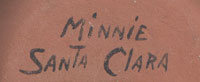 Artist Signature of Minnie Vigil, Santa Clara Pueblo Potter