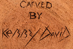 Artist Signature of Kerry David, Hopi Carver