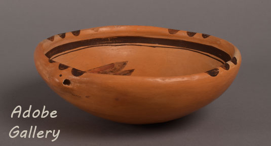 Alternate side view of this pottery bowl by Nampyo of Hano.