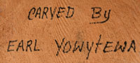 Artist Signature of Earl Yowytewa, Hopi Pueblo Artist