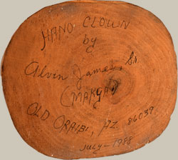 Signature of Alvin James Makya, Hopi Pueblo Artist