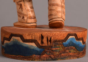 Carver initials of Brian Honyouti, Hopi Pueblo carver
