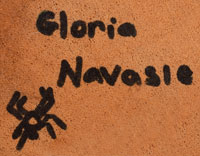 Artist Signature of Gloria Navasie, Hopi Pueblo