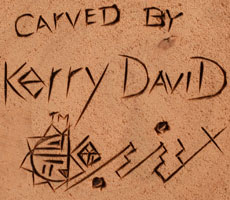 Artist Signature and Hallmark of Kerry David, Hopi Pueblo Carver