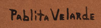 Artist Signature of Pablita Velarde, Santa Clara Pueblo Painter