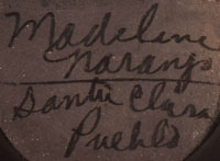 Artist Signature of Madeline Naranjo, Santa Clara Pueblo Potter