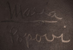 Artists' signatures of Maria Martinez and Popovi Da, San Ildefonso Potters