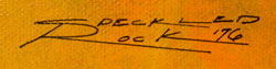 Artist signature of Paul Speckled Rock, Santa Clara Pueblo Painter