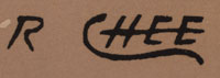 Artist Signature of Robert Chee, Diné of the Navajo Nation Painter