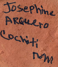 Artist Signature of Josephine Arquero, Cochiti Pueblo Potter