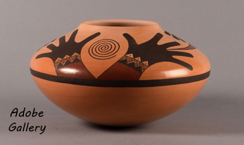 Alternate side view of this pottery jar.