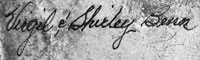 Artists' Signatures of Virgil and Shirley Benn (Nampeyo), Zuni Pueblo