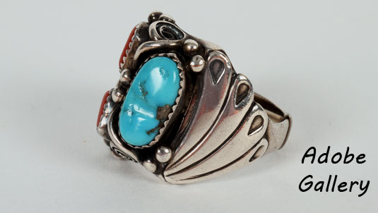 Native American Jewelry Ring C4569X - Adobe Gallery, Santa Fe