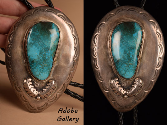 Two different close-up views of the bolo.