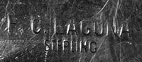 Artist signature of Frank Carrillo, Laguna Pueblo Jeweler