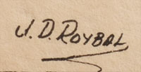 Artist Signature of J.D. Roybal, San Ildefonso Pueblo Painter