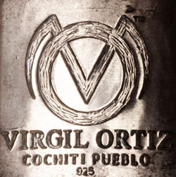 Artists' Signatures of Virgil Ortiz, Cochiti Pueblo Potter  /  Kenneth Johnson, Silversmith
