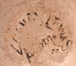 Artist signature of Lucy Martin Lewis, Acoma Pueblo Potter