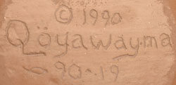 Artist Signature of AL Qöyawayma, Hopi Pueblo Artist