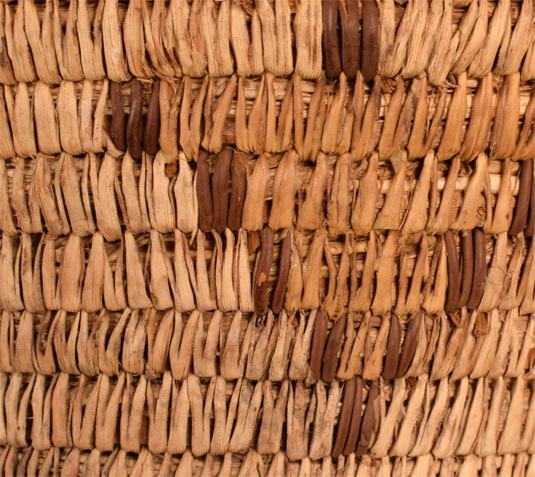 Close up view of the coils of this basket.