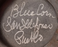 Artist Signature of Crucita Gonzales Calabaza - Blue Corn, San Ildefonso Pueblo Potter