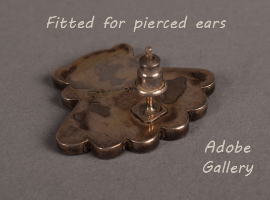 The earrings are fitted for pierced ears.